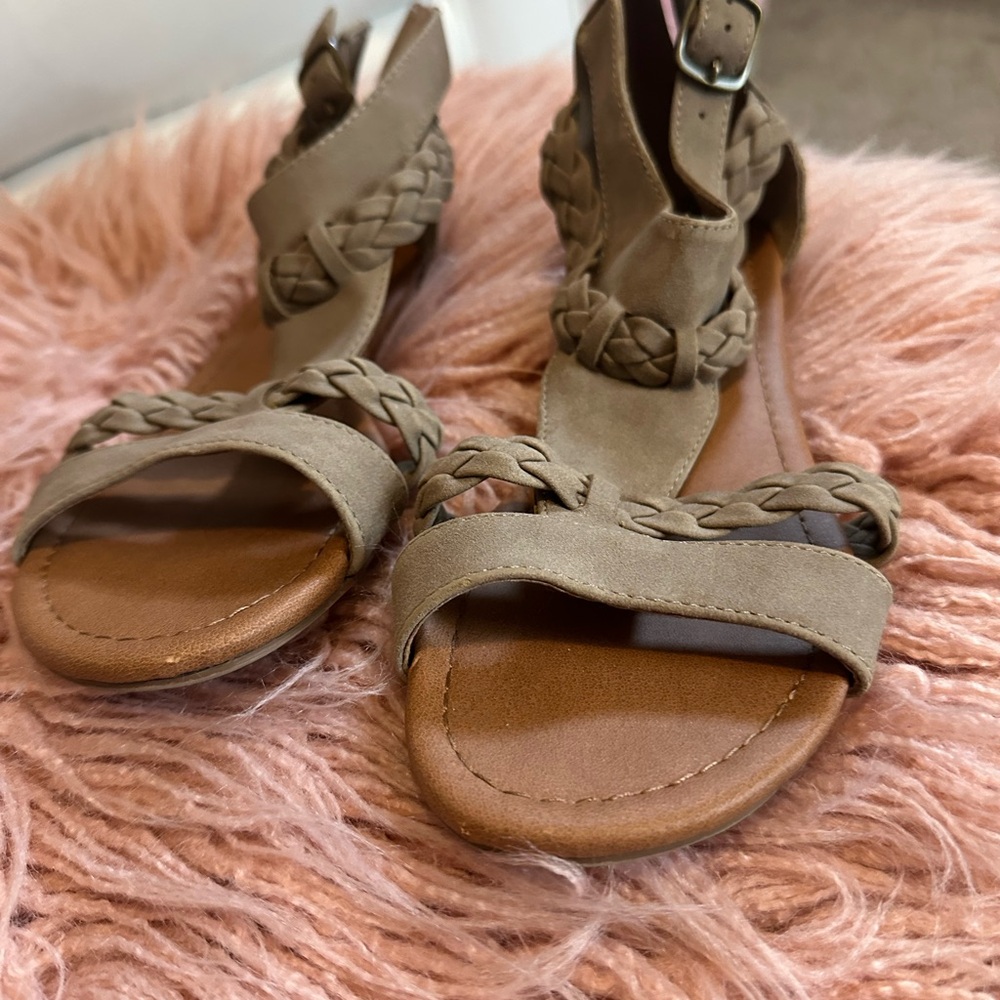 Braided Tan Sandals